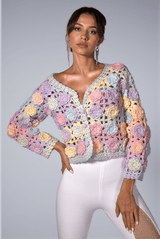 Camrynn Floral Crochet Sweater