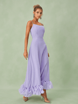 Ilsa Spaghetti Maxi Dress In Violet