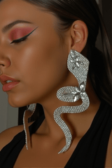 Braydan Crystal Serpent Diamond Earrings