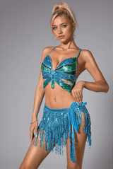 Dacota Fringe & Sequin Bikini Set