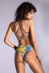 Loraki Print Ring Bikini Swimsuit