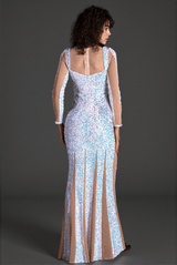 Cybele Mesh Patchwork Sequin Dress