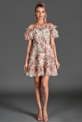 Gabraki Floral Ruffle Mini Dress