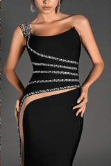 Georgios Crystal Bandage Asymmetrical Dress