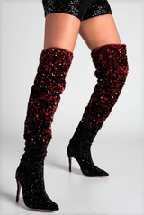 Marinotis Gradient Sequin Glitter Boots