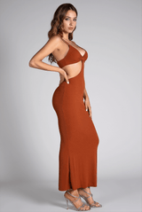 Barides Strap Cutout Maxi Dress