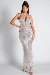 Artemis Halter Sequin Maxi Dress