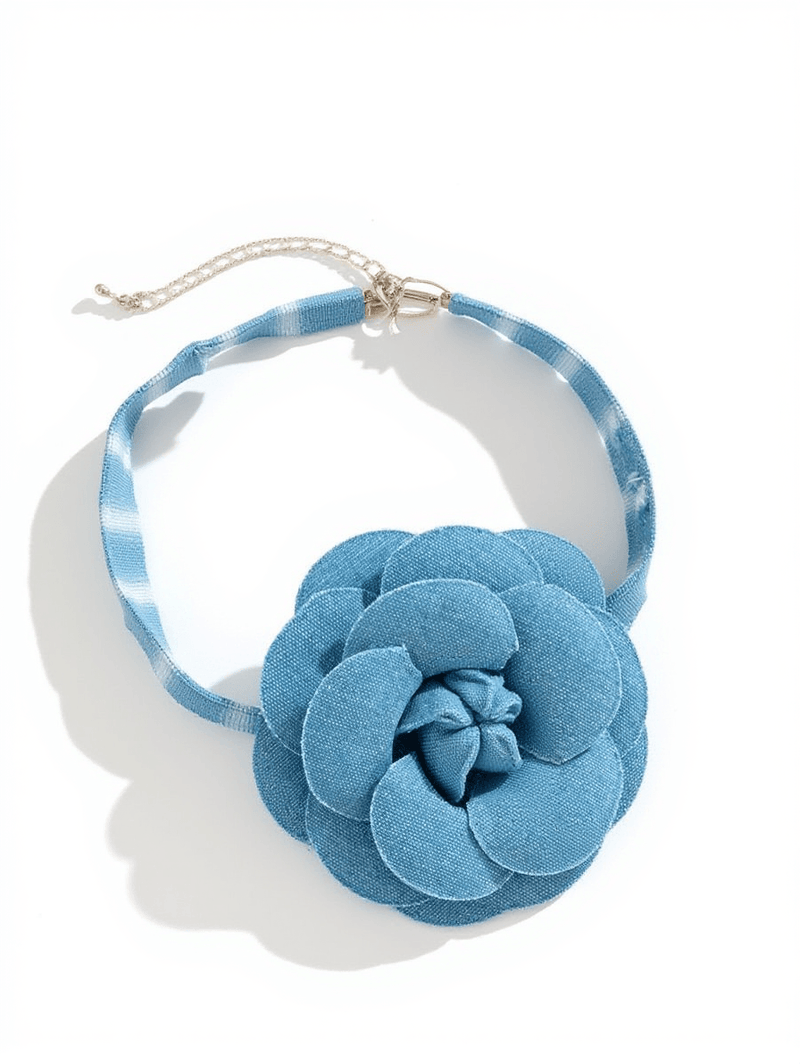 Titus Blue Flower Choker