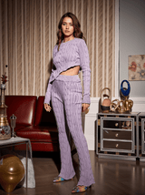 Linnet Knit Lounge Pants In Purple