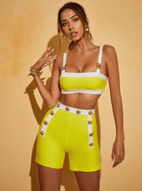 Milana Embellished Yellow Bandage Set