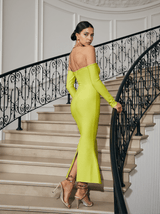 Alejandra Crystal Off Shoulder Maxi Dress