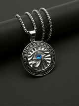 Hemlock Blue Eye Round Necklace