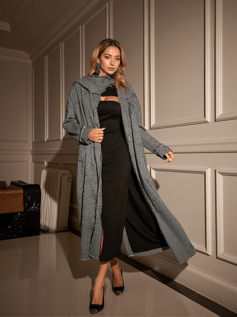 Mikael Collar Houndstooth Coat