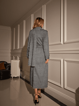 Mikael Collar Houndstooth Coat