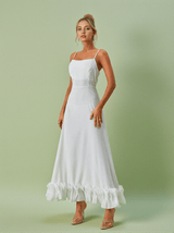 Ilsa Spaghetti Maxi Dress In White