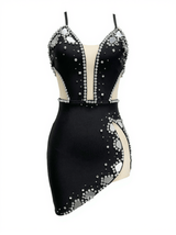 Maxton Embellished Mesh Bandage Dress In Black