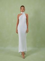 Toula Backless Maxi Dress In White