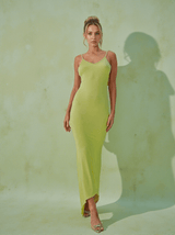 Marzia Backless Maxi Dress In Green