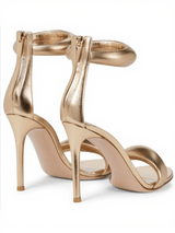 Aleena Gold Ankle Strap Sandals