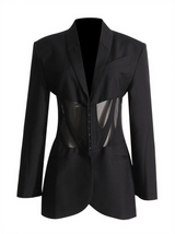 Sahasra Patchwork Blazer In Black