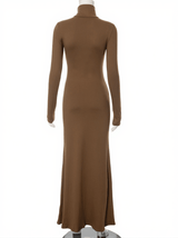 Hal Long Sleeve Mermaid Maxi Dress In Brown