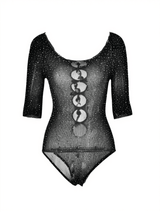 Cormac Bow Hollow Rhinestone Knitted Bodysuit