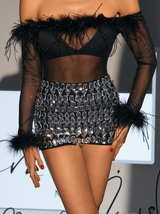 Izaiah Rhinestone Bandage Shorts