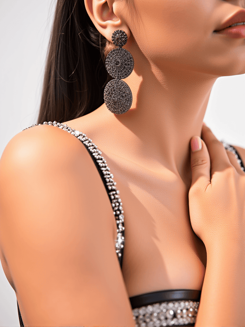 Elina Layered Round Diamond Earrings