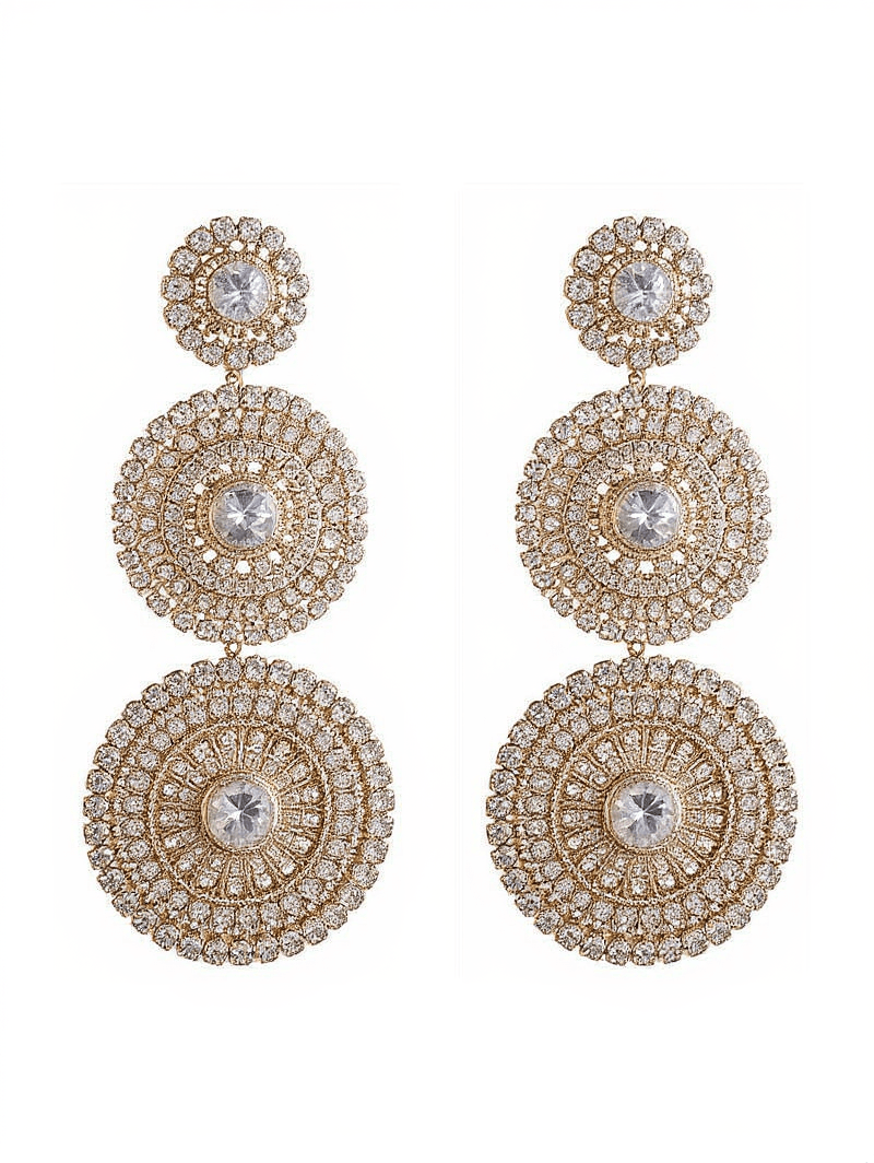 Elina Layered Round Diamond Earrings