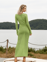 Anatole Hollow Knit Maxi Dress