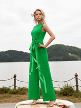 Samir Sleeveless Lacing Jumpsuit