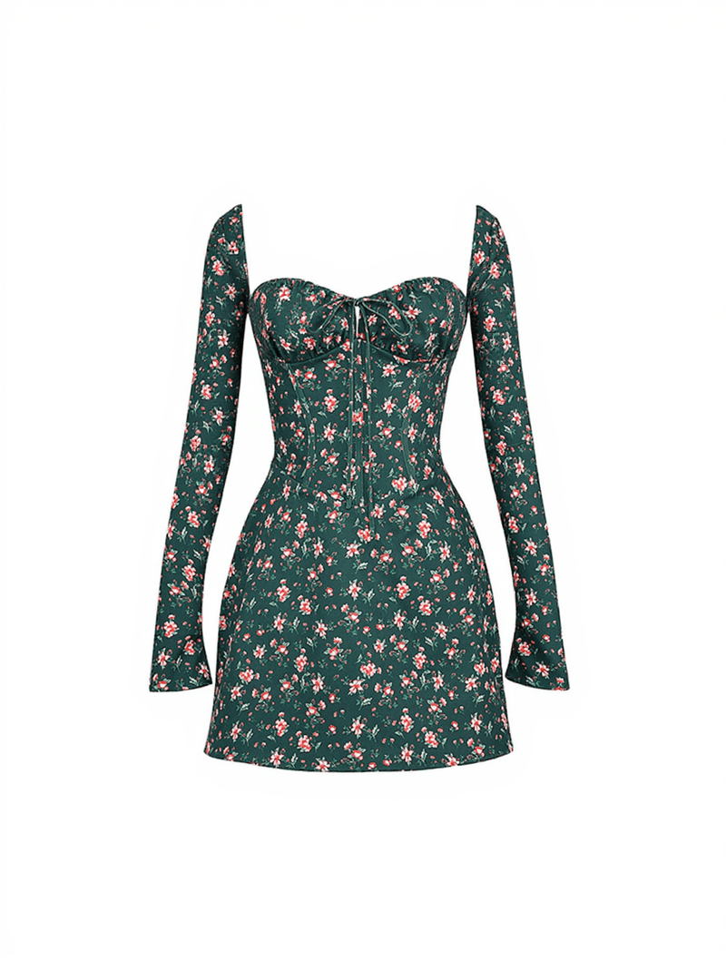 Uhtred Floral Lacing Mini Dress