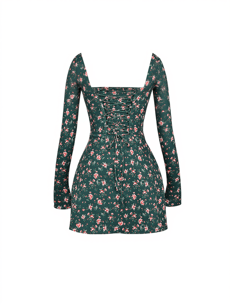 Uhtred Floral Lacing Mini Dress