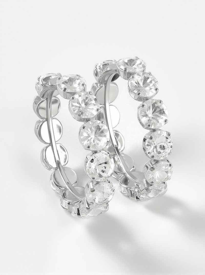 Terra Diamante Hoop Earrings