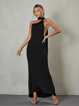 Toula Backless Maxi Dress In Black