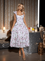 Kizzy Floral Spaghetti Midi Dress