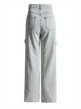 Mehetabel Cutout Denim Pants In Light Blue