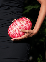 Lonea Pearlescent Acrylic Clutch In Pink