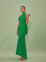 Toula Backless Maxi Dress In Green