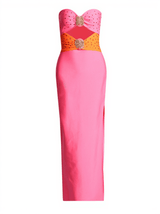 Oriole Crystal Cutout Bandage Dress