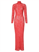 Damien Long Sleeve Lace Maxi Dress