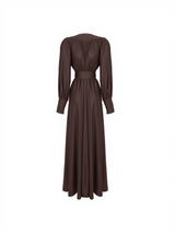 Cosmo V Neck Belted Maxi Dress