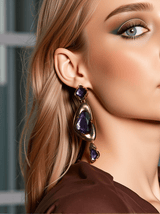 Mikko Geometric Rhinestone Earrings