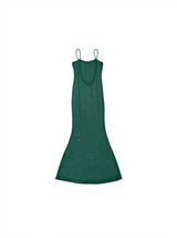 Emmanuelle Spaghetti Embellished Maxi Dress In Green