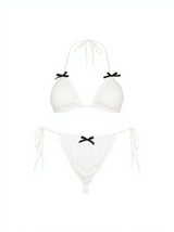 Brako Bow Bikini Two Piece Set In White