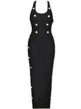 Sadie Button Embellished Bandage Dress