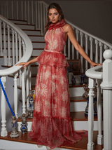 Pollux Halterneck Floral Maxi Dress