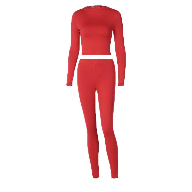 Cozy Chic White Long Sleeve Crop Top & High-Waisted Leggings Set - Your Fall/Winter Go-To!