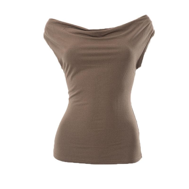 Chic Cowl Neck Sleeveless Top for Women - Effortless Fall Style & Versatile Layering
