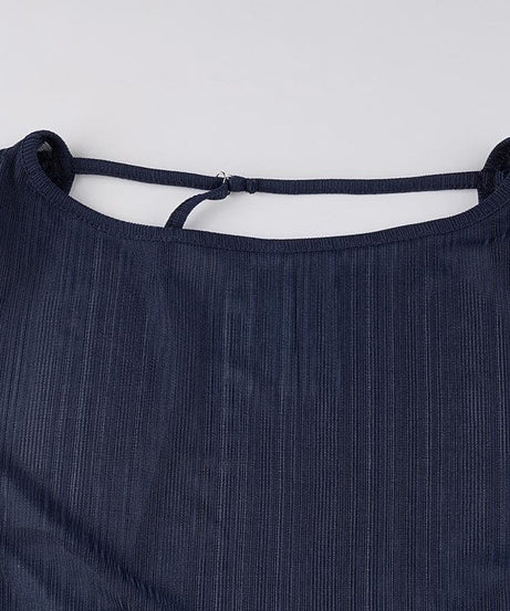 Effortless Chic: The Open Back Ribbed Knit Long Sleeve Top - Fall's Must-Have Statement Piece